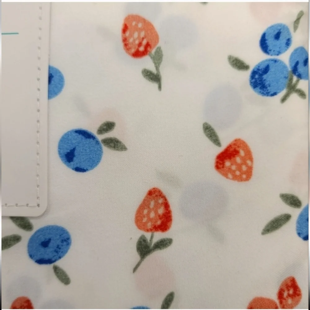 4pc Summer Strawberry / Blueberry King Bed Sheet Set Decor By London Kaye New